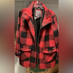 Eddie Bauer Wool Buffalo Plaid coat